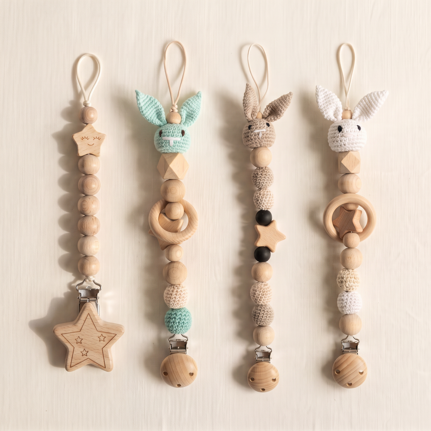 Schnullerkette aus Holz