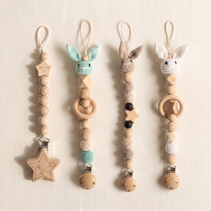 Schnullerkette aus Holz